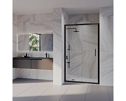 Душевая дверь RGW Passage PA-21B 120 06082112-14 профиль Черный стекло прозрачное
