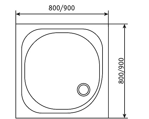 Душевой поддон из стеклопластика RGW SMC-W 80x80 57350188-01 Белый