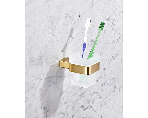 Стакан для зубных щеток Milacio Ultra MCU.951.GD Брашированное золото