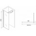 Душевая перегородка Abber Immer Offen 90 профиль Черный стекло рифленое