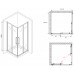 Душевой уголок Abber Schwarzer Diamant 90x90 профиль Черный стекло тонированное