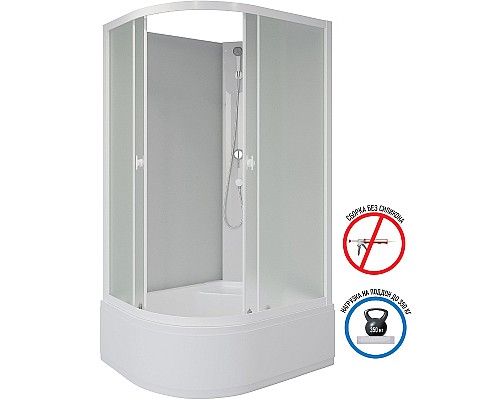 Душевая кабина Niagara Promo 110x80 R P110/80/40R/MT/BK без гидромассажа