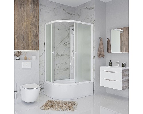 Душевая кабина Niagara Promo 110x80 R P110/80/40R/MT/BK без гидромассажа