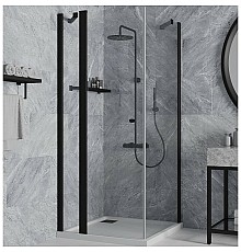 Душевой уголок Paini Cox 90x90 78YO9090 профиль Черный матовый стекло прозрачное