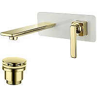 Смеситель для раковины Lemark Mista LM6426WG Белый Золото