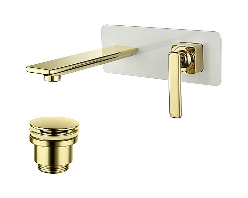 Смеситель для раковины Lemark Mista LM6426WG Белый Золото