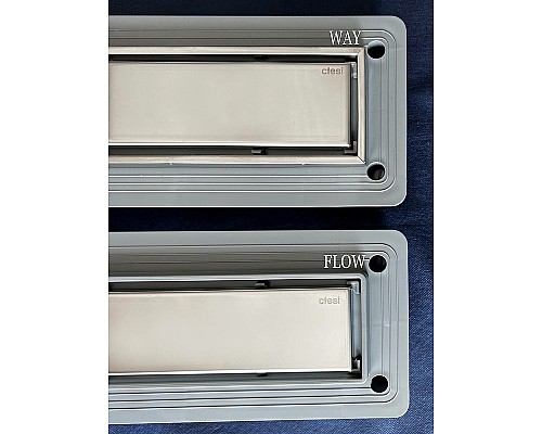 Душевой лоток Ctesi Way Square 60 BK4024130 с решеткой Хром