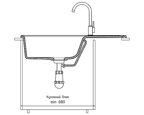 Кухонная мойка GranFest Quarz GF-ZW73 Белая