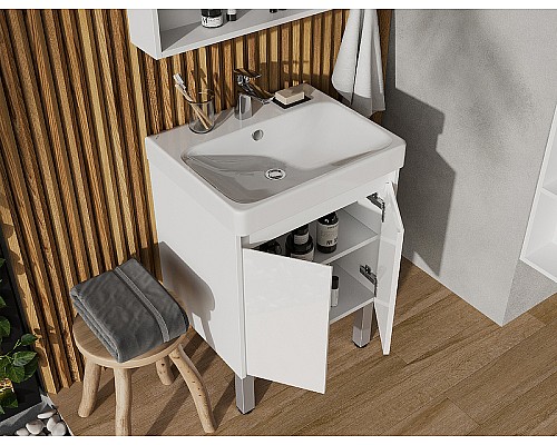 Тумба под раковину Aquaton Сканди Doors 55 1A278801SD010 Белая Тумба под раковину Aquaton Сканди Doors 55 1A278801SD010 Белая