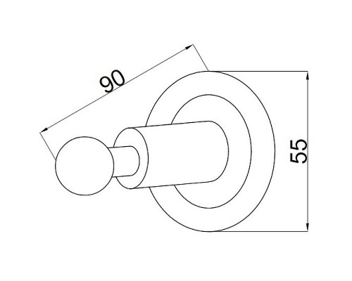 Крючок Boheme Murano 10906-B-CR Хром Черный