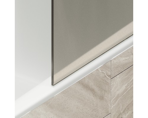 Шторка на ванну Maybah Glass MGV-72-2ш 400x1400 в широком профиле Бронза стекло бронзовое матовое