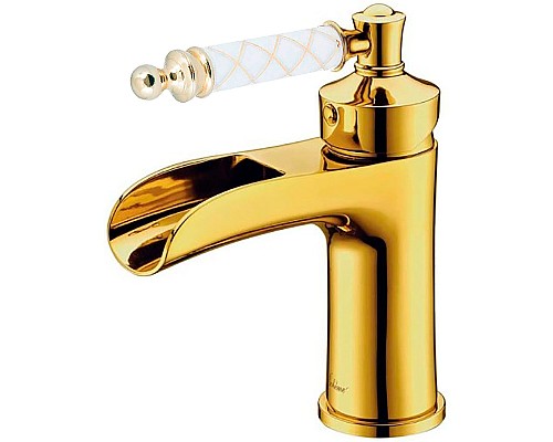 Смеситель для раковины Boheme Vogue 211-MR-W Золото