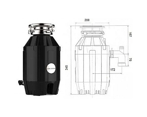 Измельчитель пищевых отходов Bone Crusher BC810-AS 368 Вт Измельчитель пищевых отходов Bone Crusher BC810-AS 368 Вт