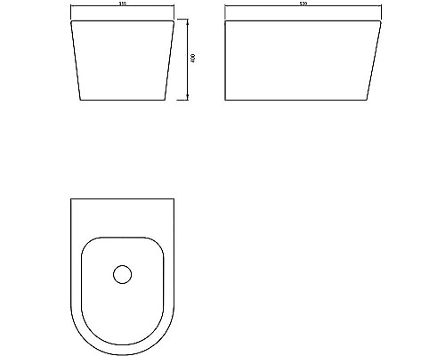 Биде beWash Albano 36205001 подвесное Белое