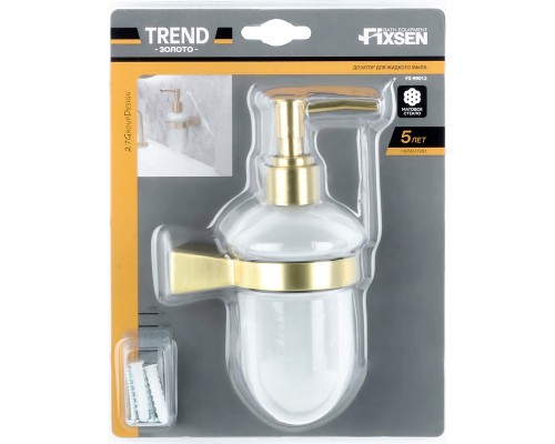 Дозатор для жидкого мыла Fixsen Trend Gold FX-99012 Матовое золото