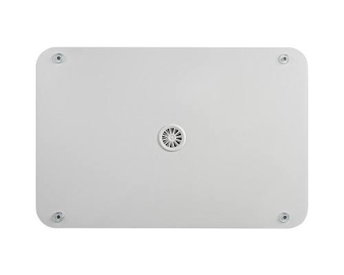 Корзина для белья Geralis KWH-S Croco Белая, кант Хром, большая