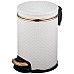 Ведро для мусора Geralis V-PWG-M Punto Белое, кант Золото, 3 л