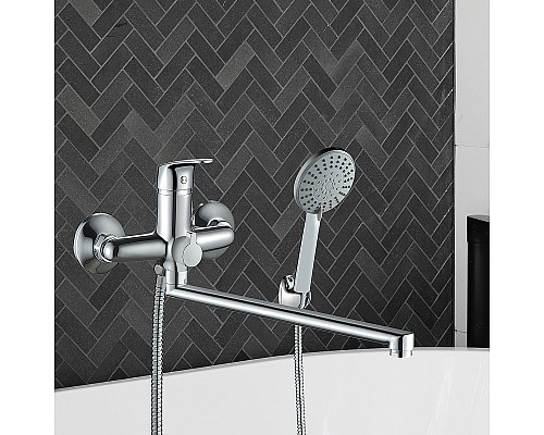 Смеситель для ванны WesnaArt Ocean OCE12-320 универсальный Хром