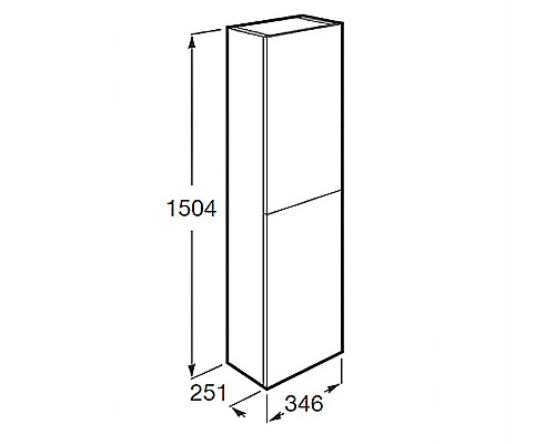 Шкаф пенал Roca The Gap 35 A857427402 подвесной Городской дуб