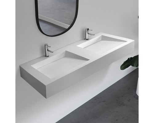 Раковина Abber Stein 152 AS2643-1.5 двойная Белая матовая