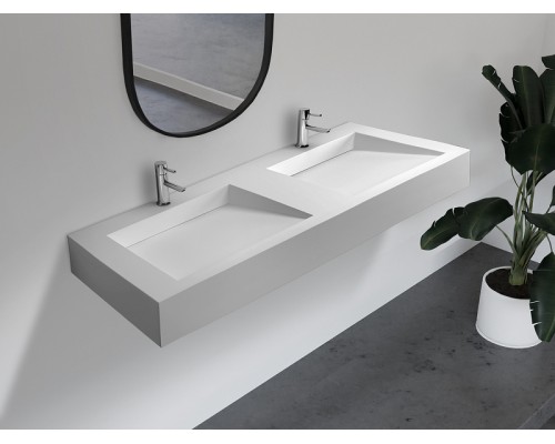 Раковина Abber Stein 152 AS2643-1.5 двойная Белая матовая