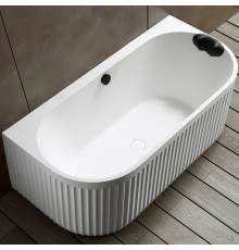 Ванна из искусственного камня Abber Leipzig 170x80 Белая матовая без гидромассажа