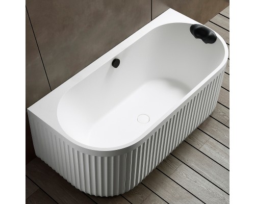 Ванна из искусственного камня Abber Leipzig 170x80 Белая матовая без гидромассажа