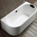 Ванна из искусственного камня Abber Leipzig 170x80 Белая матовая без гидромассажа