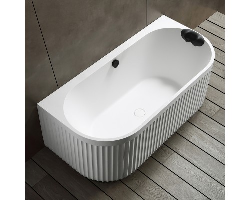 Ванна из искусственного камня Abber Leipzig 170x80 Белая матовая без гидромассажа