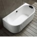 Ванна из искусственного камня Abber Leipzig 170x80 Белая матовая без гидромассажа