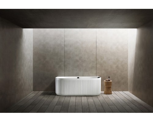 Ванна из искусственного камня Abber Leipzig 170x80 Белая матовая без гидромассажа