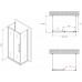 Душевой уголок Abber Schwarzer Diamant 170x80 профиль Черный стекло матовое
