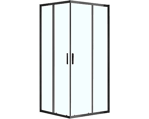 Душевой уголок Azario Milton 900x900 AZ-ND1142 900 Black профиль Черный стекло прозрачное