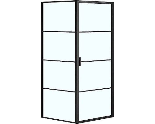 Душевой уголок Azario Richmond 90х90 AZ-NAG1221 900 BLACK профиль Черный стекло прозрачное