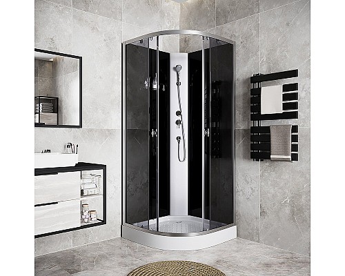 Душевая кабина Niagara Eco 90x90 E90/13/TN/BK без гидромассажа