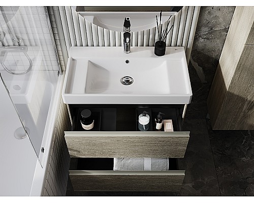 Тумба под раковину Roca Ona 80 A857630512 подвесная Светлый дуб