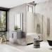 Шторка на ванну Maybah Glass 300x1400 в узком профиле Бронза стекло сатиновое