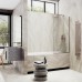 Шторка на ванну Maybah Glass 300x1400 в узком профиле Бронза стекло сатиновое