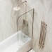 Шторка на ванну Maybah Glass 300x1400 в узком профиле Бронза стекло сатиновое