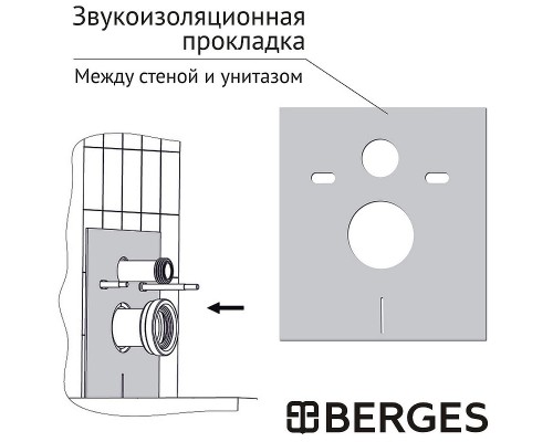 Комплект унитаза Berges Ventas с инсталляцией Atom Line с сиденьем Микролифт и Черной Soft touch клавишей смыва