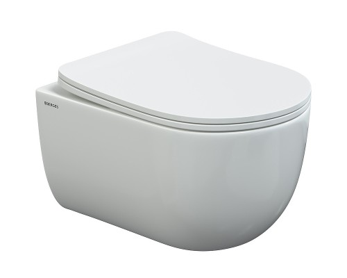 Комплект унитаза Berges Ventas с инсталляцией Atom Line с сиденьем Микролифт и Черной Soft touch клавишей смыва