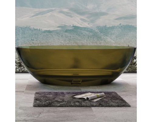 Ванна из полиэфирной смолы Abber Kristall 180х85 AT9702Vesuvian Оливковая без гидромассажа