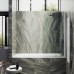 Шторка на ванну Maybah Glass 500x1400 поворотная на монопетле Белый стекло сатиновое