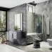 Шторка на ванну Maybah Glass 500x1400 поворотная на монопетле Белый стекло сатиновое