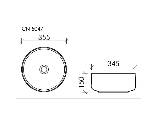 Раковина-чаша Ceramicanova Element 36 CN5047 Белая