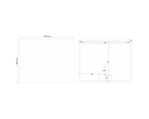 Зеркало Grossman Pragma-норма 100 1810080 с подсветкой с сенсорным выключателем и подогревом