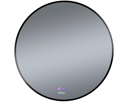 Зеркало Grossman Cosmo-норма Black 80 1980802 с подсветкой Черное с сенсорным выключателем и подогревом