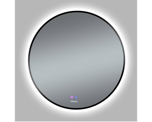 Зеркало Grossman Cosmo-норма Black 80 1980802 с подсветкой Черное с сенсорным выключателем и подогревом