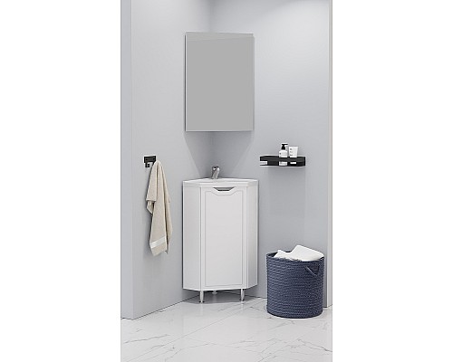 Тумба под раковину Corozo Мирра 40 SD-00001642 угловая Белая