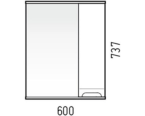 Зеркало со шкафом Corozo Лея 60 SD-00001488 Белое